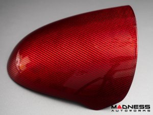 FIAT 500 Instrument Cover - Carbon Fiber - Red Candy